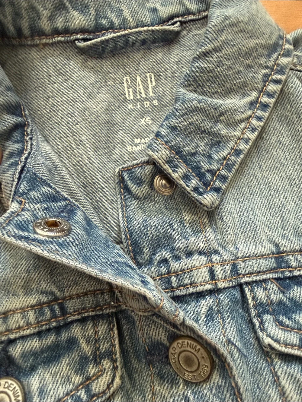 GAP Kids Light Blue Washed Denim Jacket